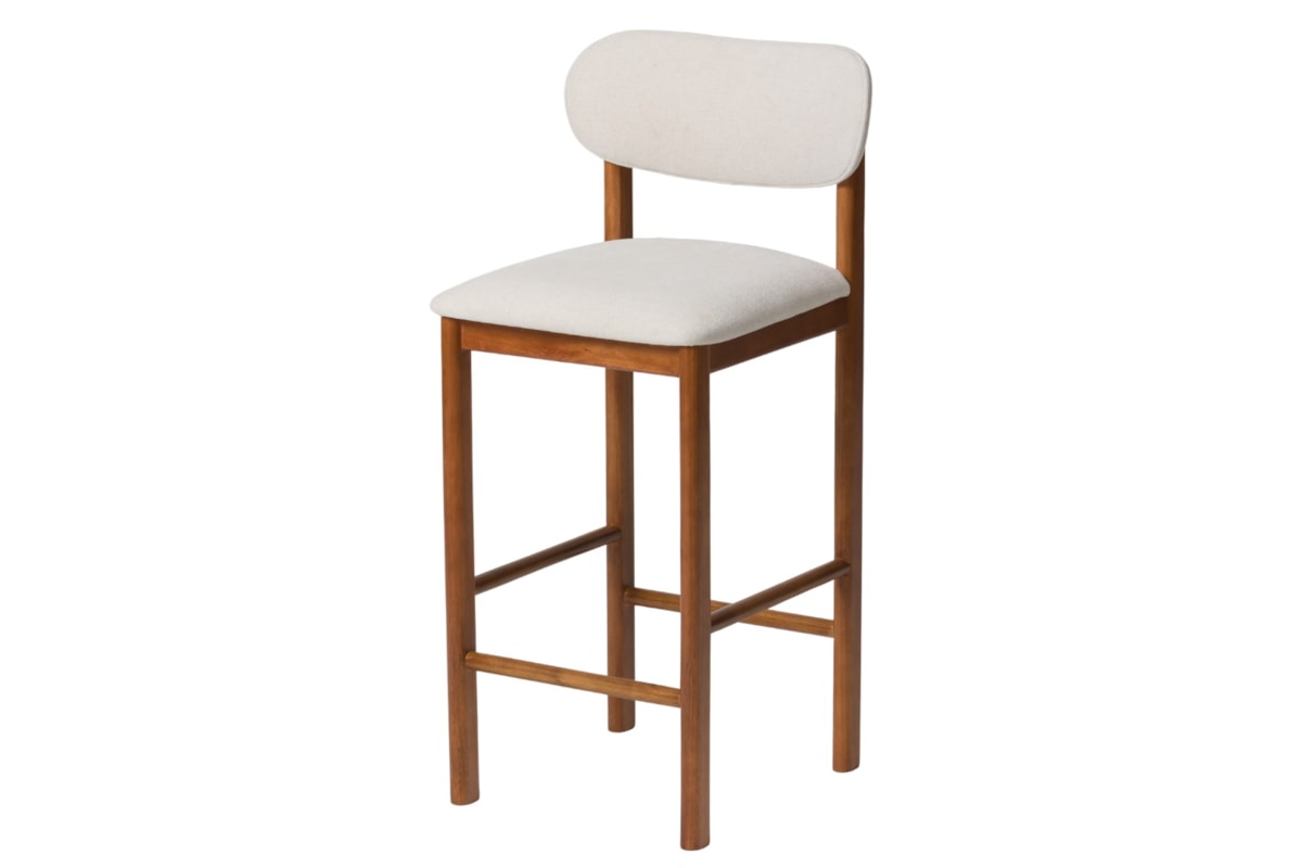 Banqueta Nila Estofada e Assento em Espuma D28