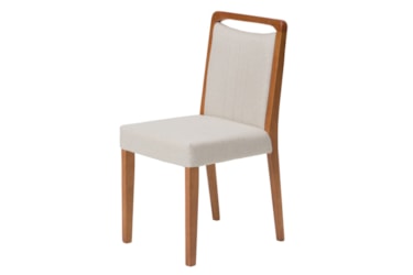 Cadeira Clarice Estofada e Detalhes em Madeira Maciça