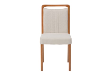 Cadeira Clarice Estofada e Detalhes em Madeira Maciça