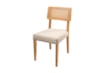 Cadeira Ker em Madeira Maciça e Encosto em Rattan Natural