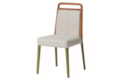 Cadeira Liz Estofada e Detalhes em Madeira Maciça