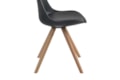 Cadeira Luísa em Polipropileno com Base em Madeira e Estofamento em PU