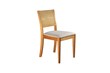 Cadeira Para Mesa de Jantar com Encosto em Palinha Rattan Natural Design Quadrada em VeluSoft ou Boucle
