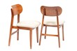 Cadeira Para Mesa de Jantar Grace em Velusoft ou Boucle de Madeira Maciça Encosto Moderno e Curvo e Assento Estofado