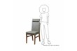 Cadeira Para Mesa de Jantar Jey em Madeira Maciça Estofada em Linho ou Acquablock