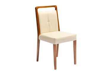 Cadeira Para Mesa de Jantar Liam em Velusoft ou Boucle de Madeira Maciça Design Moderno
