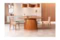 Cadeira Para Mesa de Jantar Montez em Madeira Maciça Design Moderno & Encosto Gomado em Velusoft ou Boucle
