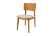 Cadeira Para Mesa de Jantar Val em Madeira Maciça com Design Moderno e Curvo e Assento Estofado em Velusoft ou Boucle