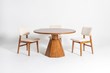 Cadeiras Para Mesa de Jantar Naomi em Linho de Madeira Maciça com Design Moderno
