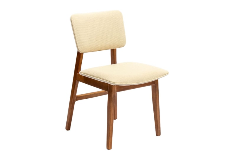 Cadeiras Para Mesa de Jantar Naomi em Velusoft ou Boucle de Madeira Maciça com Design Moderno