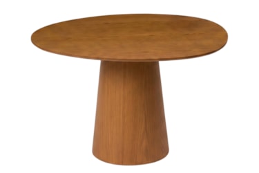 Mesa Dara com Desing Orgânico em Lâminas de Madeira Maciça