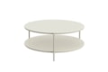 Mesa de Centro Hayden com Tampo de Vidro Off White