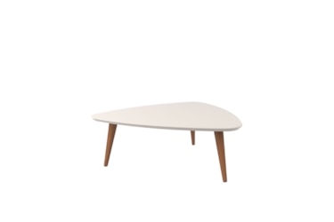 Mesa de Centro Vik Natural c/ Off White Brilho Mesa de Centro Vik Natural c/ Off White Brilho