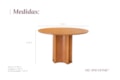 Mesa de Jantar Nátia Redonda Laminada com Base em Detalhes Curvos