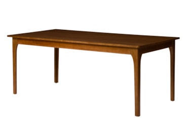 Mesa Elisa com Design Retangular em Lâminas de Madeira Maciça