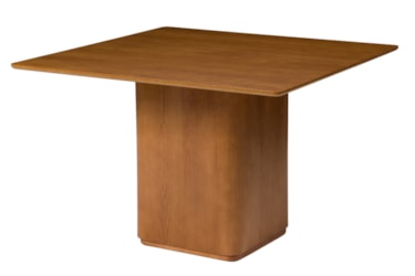 Mesa Ester Quadrada em Lâminas de Madeira Maciça