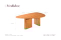 Mesa Olivia com Design Orgânico com Lâminas de Madeira Maciça