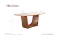 Mesa Retangular Maris Com Base Ripada em Madeira Maciça e Tampo Arredondado com Vidro