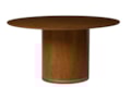 Mesa Serena Redonda em Lâminas de Madeira Maciça