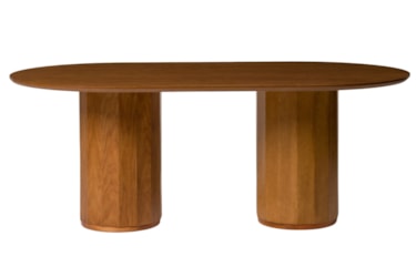 Mesa Valença com Design Orgânico em Lâminas de Madeira Maciça