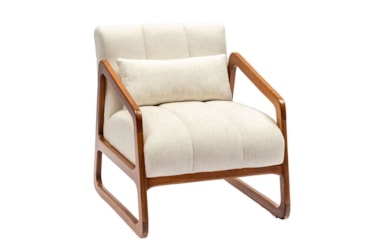 Poltrona Ella em Madeira Maciça e Almofada Solta