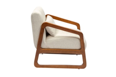 Poltrona Ella em Madeira Maciça e Almofada Solta