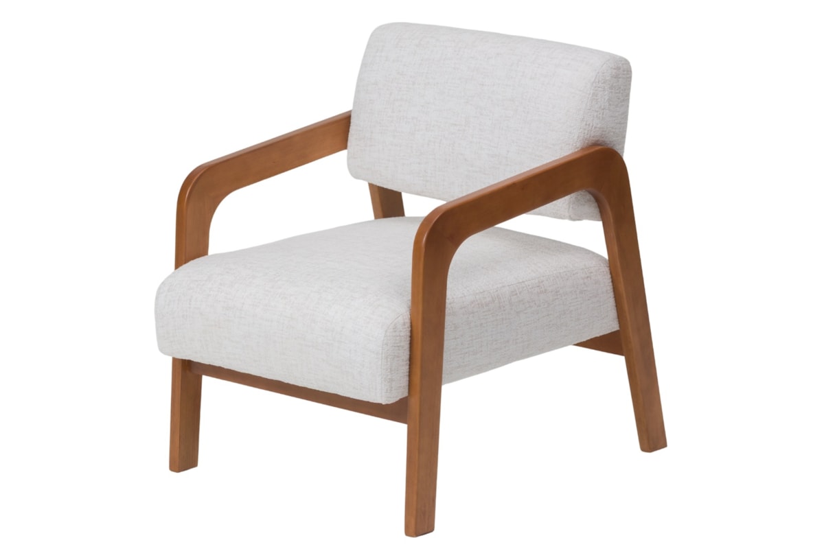 Poltrona Mavi com Braços em Madeira Maciça