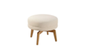 Puff Agnes com Pés em Madeira Maciça