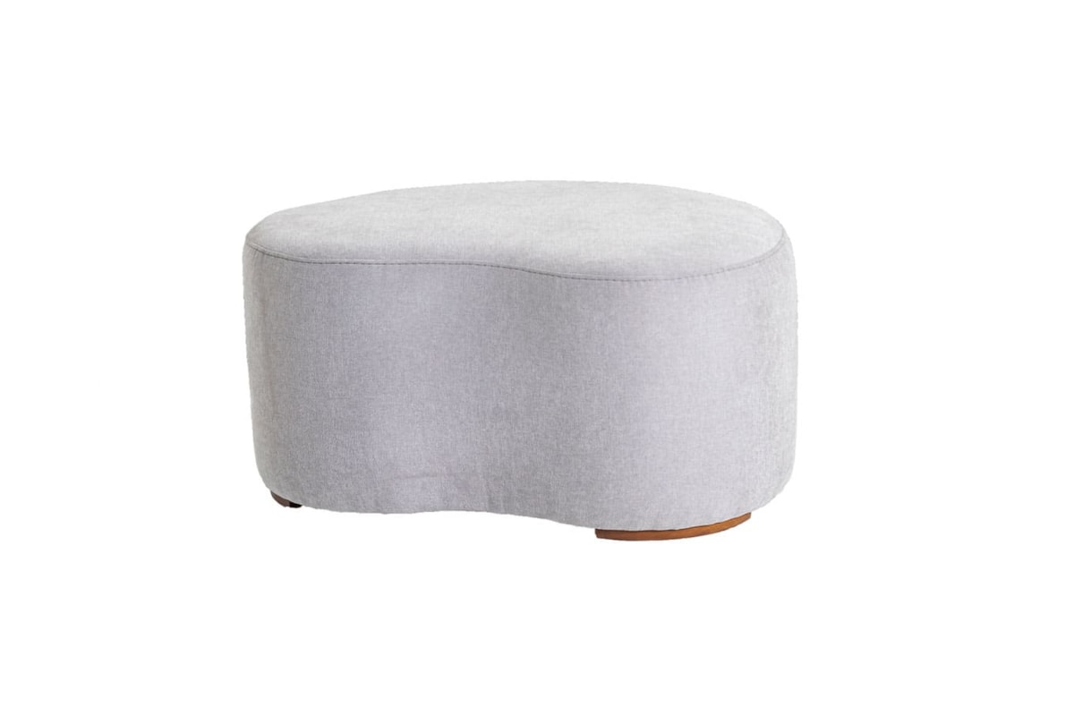 Puff Curvo Elise com Design Orgânico em Veludo ou Boucle