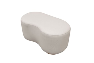 Puff Curvo Emma com Design Orgânico em Veludo ou Boucle