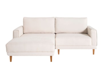 Sofá 2 Lugares com Chaise Ágata em Velusoft ou Boucle