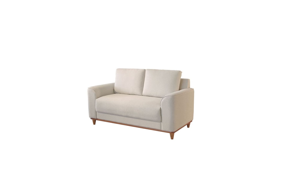Sofá 2 Lugares Lisa em Veludo ou Boucle com Assento de Molas Ensacadas e Espuma D33 Soft