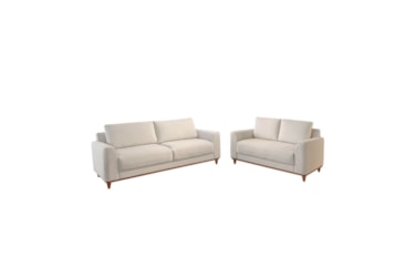 Sofá 2 Lugares Lisa em Veludo ou Boucle com Assento de Molas Ensacadas e Espuma D33 Soft