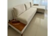 Sofá 3 Lugares Meg em Linho Moderno com Chaise & Opcional de Lateral em Madeira Maciça (Espuma D33)