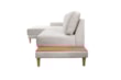 Sofá 3 Lugares Meg em Veludo Moderno com Chaise & Opcional de Lateral em Madeira Maciça (Espuma D33)