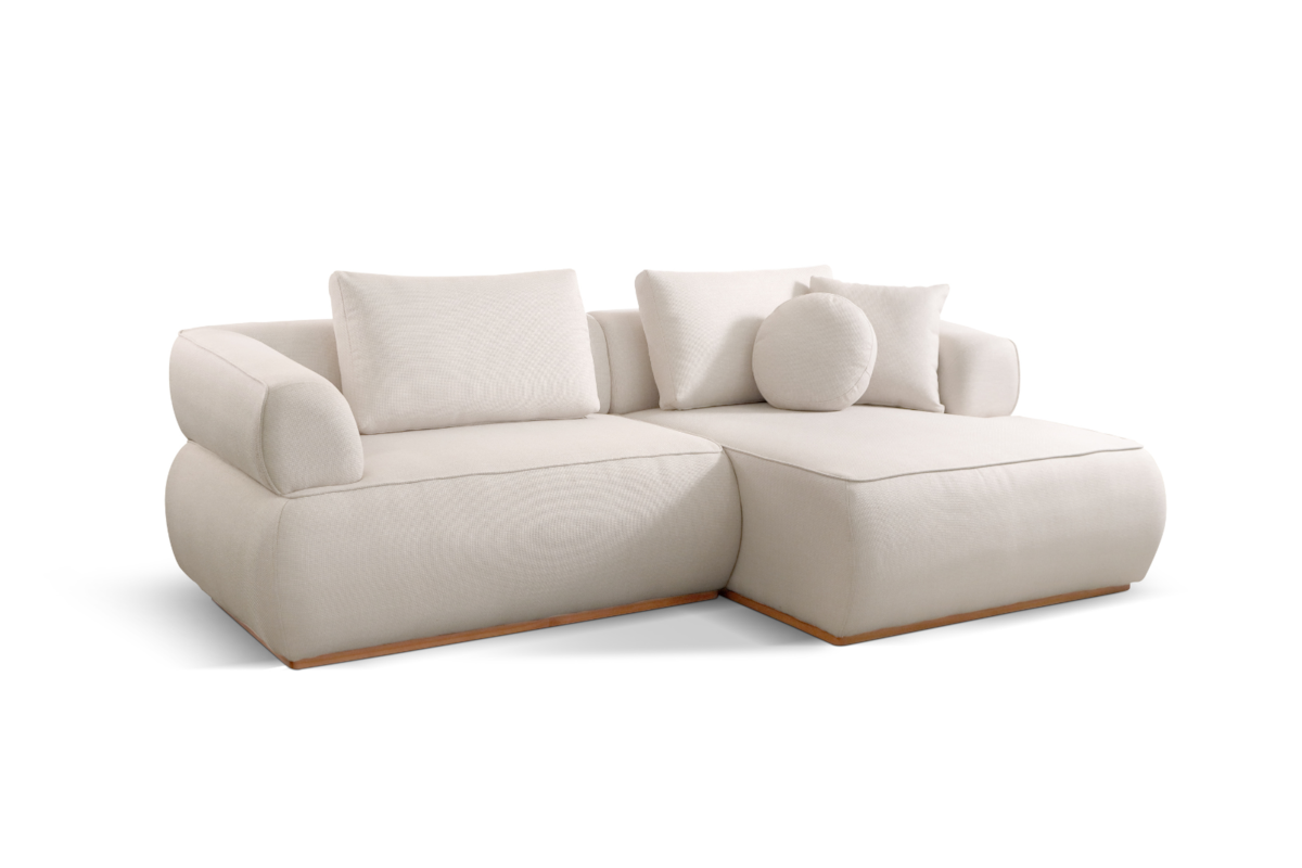 Sofá Aura com Chaise e Espuma D-30 Soft
