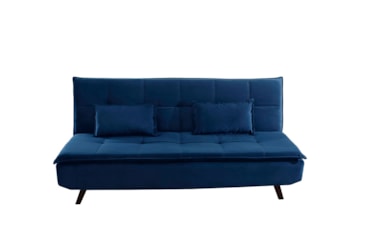 Sofá Cama Sage Reclinável Casal Em Veludo Com Pillow