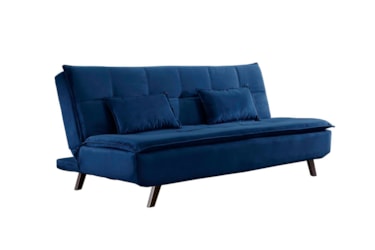 Sofá Cama Sage Reclinável Casal Em Veludo Com Pillow