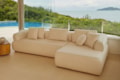 Sofá Chaise Ariel com Design Moderno e Base em Madeira Maciça
