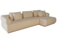 Sofá Chaise Ariel com Design Moderno e Base em Madeira Maciça
