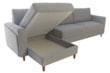 Sofá Chaise Baú Taylor em Espuma D33 e Almofadas Soltas