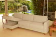 Sofá Chaise Baú Taylor em Espuma D33 e Almofadas Soltas