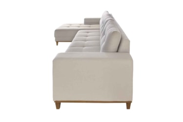 Sofá Chaise Jane em Linho e Almofadas Soltas
