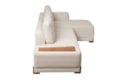 Sofá com Chaise Capri e Mesa Lateral em Madeira Maciça