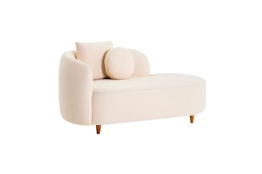 Sofá Divã Lumia em Boucle ou Veludo com almofadas de decorativas