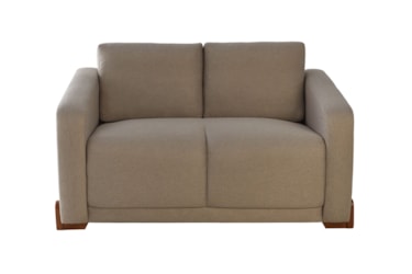 Sofá Duna 2 Lugares com Design Minimalista e Pés em Madeira Maciça