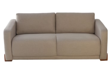 Sofá Duna 3 Lugares com Design Minimalista e Pés em Madeira Maciça