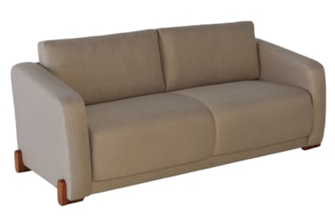 Sofá Duna 3 Lugares com Design Minimalista e Pés em Madeira Maciça