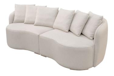 Sofá Emma Curvo 4 Lugares Bipartido com Design Orgânico