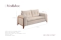 Sofá Jade 2 Lugares com Pillow e Detalhe nos Braços em Madeira Maciça